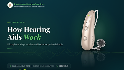 How do hearing aids work: parts of a Signia RIC hearing aid explained, Professional Hearing Solutions Islamabad