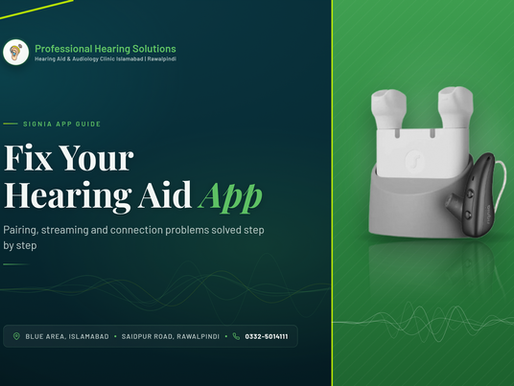 Signia app not working troubleshooting guide for hearing aid Bluetooth pairing in Islamabad